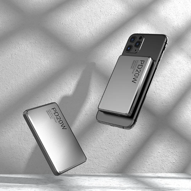 10.000mAh Magnetische Powerbank – 20W Snelladen & Draadloos Opladen